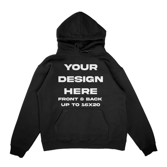 Lane-7 Heavy Weight Hoodie Front and Back Print